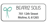 Beatriz Solis bows - Return Address Label