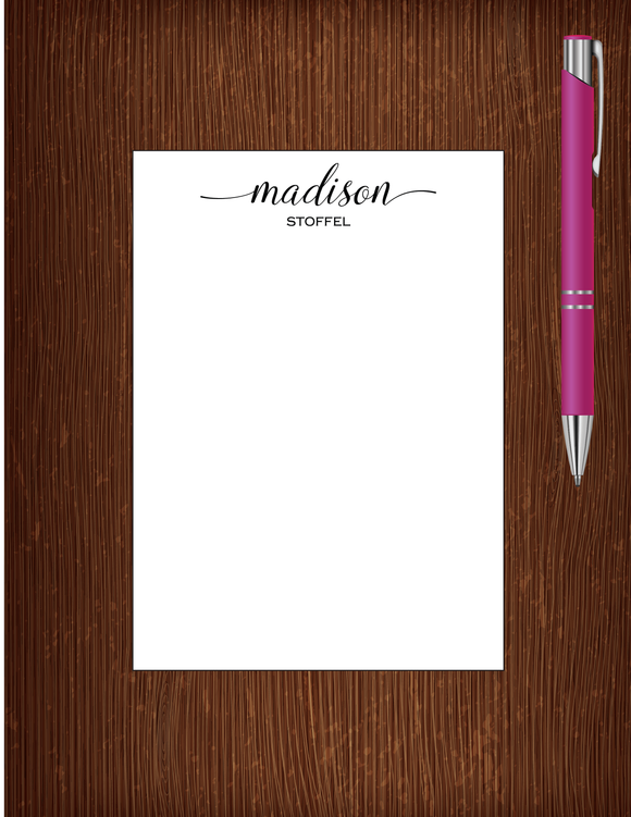 Madison Stoffel - 5x7 Personalized Notepad