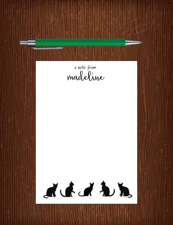 A Note from Madeline Cats - 5x7 Personalized Notepad