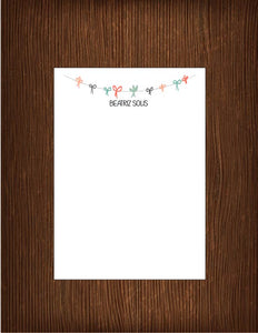 Beatriz Solis bows - 5x7 Personalized Notepad