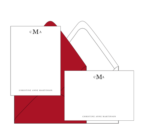 CMA Monogram - Personalized Stationery