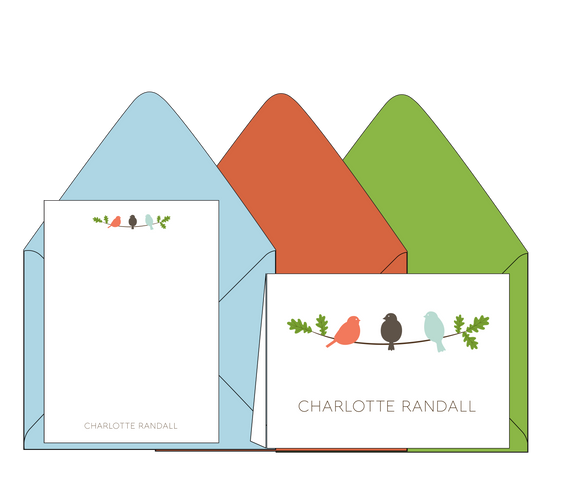 Charlotte Randall Birds - Personalized Stationery