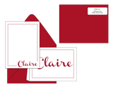 Claire Double Border - Return Address Label