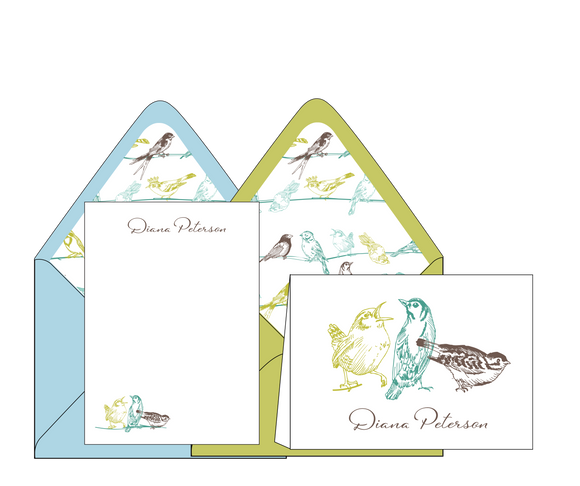 Diana Peterson Birds - Personalized Stationery