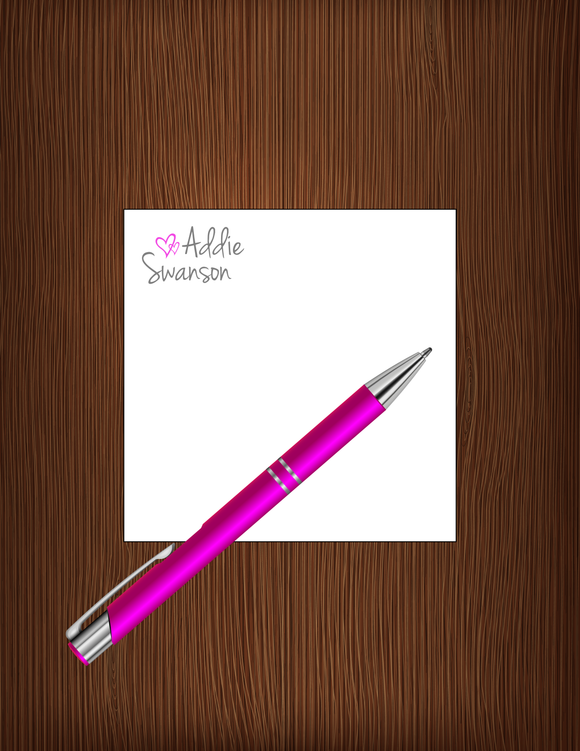 Addie Swanson - Personalized Memo Cube