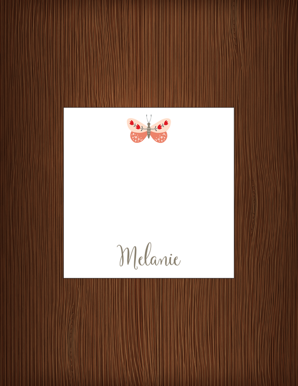 Melanie Butterfly- Personalized Memo Cube