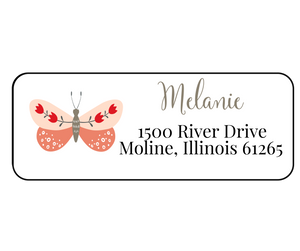 Melanie Butterfly- Return Address Label