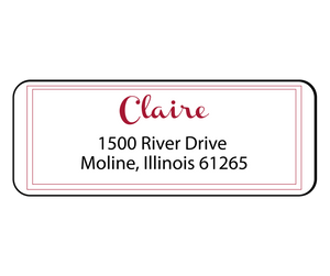 Claire Double Border - Return Address Label