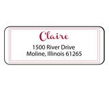 Claire Double Border - Return Address Label