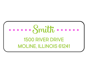 Emily Dots - Return Address Label