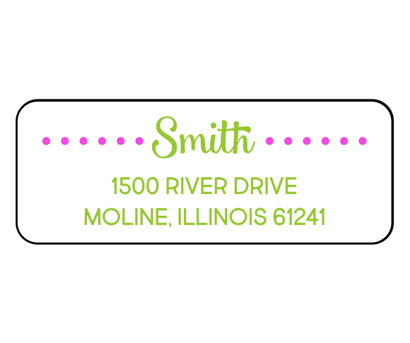 Emily Dots - Return Address Label