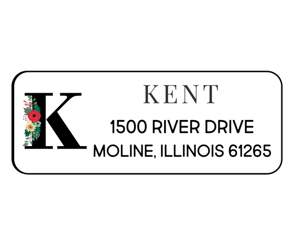 Kaleigh Kent - Return Address Label