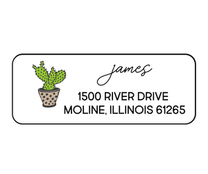 Samantha James Cactus - Return Address Label