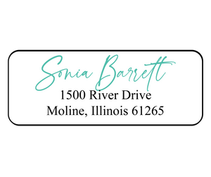 Sonia Barrett - Return Address Label