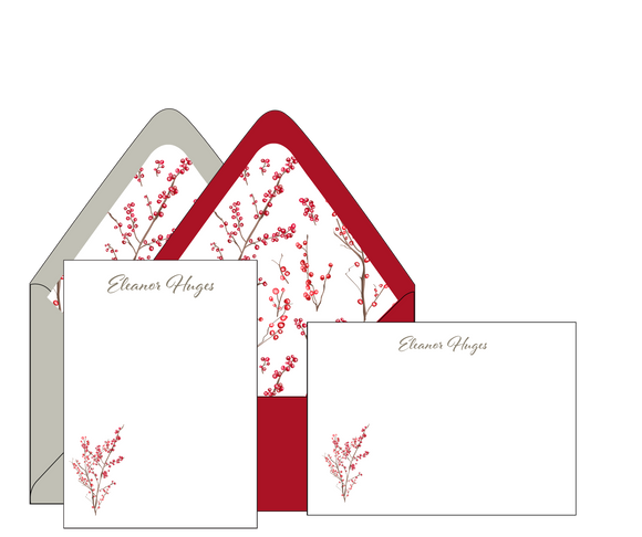 Eleanor Huges Berries- Personalized Stationery