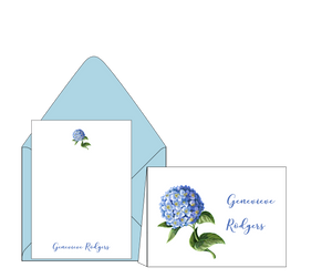 Genevieve Rodgers Hydrangea - Personalized Stationery