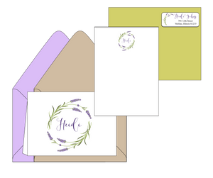 Heidi Lavender - Personalized Stationery
