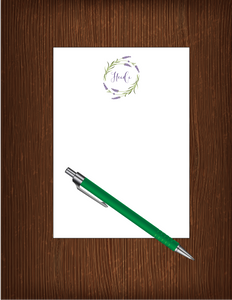 Heidi Lavender - 5x7 Personalized Notepad
