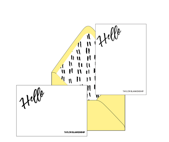 Hello Taylor Blankenship - Personalized Stationery