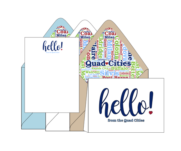 Hello from the Quad Cities - WaterMark Exclusive Stationery