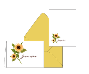 Jacqueline Sunflower - Personalized Stationery