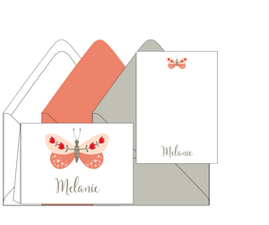 Melanie Butterfly - Personalized Stationery