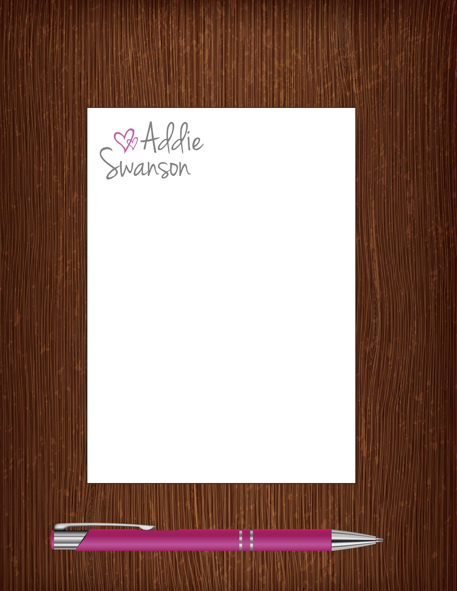 Addie Swanson - 5x7 Personalized Notepad – WaterMark Stationers