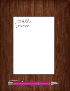 Addie Swanson - 5x7 Personalized Notepad