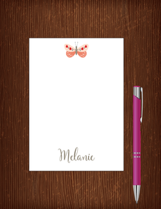 Melanie Butterfly - 5x7 Personalized Notepad