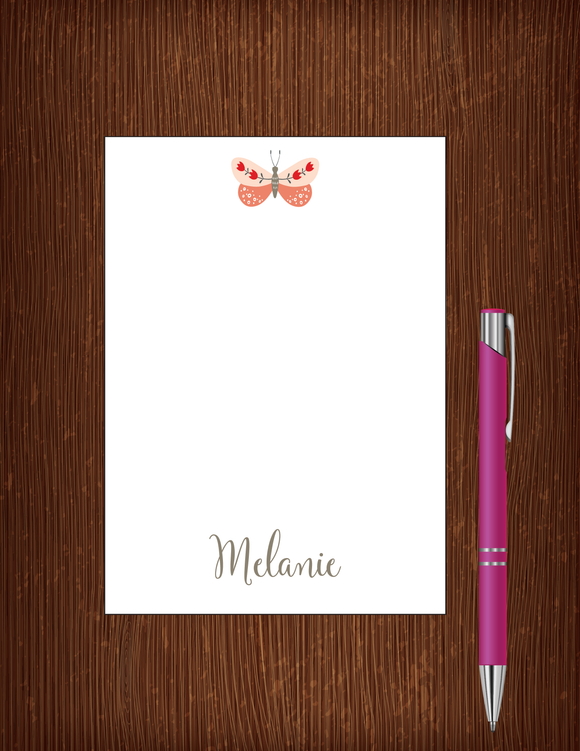 Melanie Butterfly - 5x7 Personalized Notepad