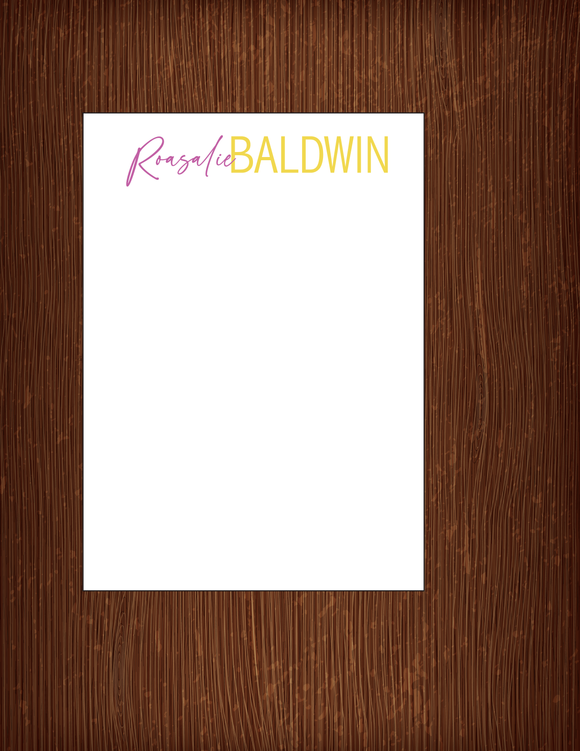 Rosalie Baldwin - 5x7 Personalized Notepad