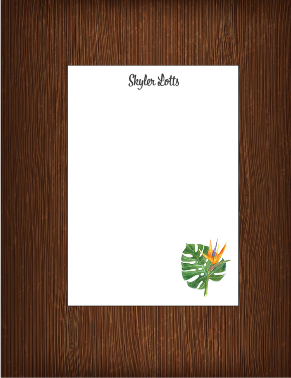 Skyler Lotts Tropical - 5x7 Personalized Notepad