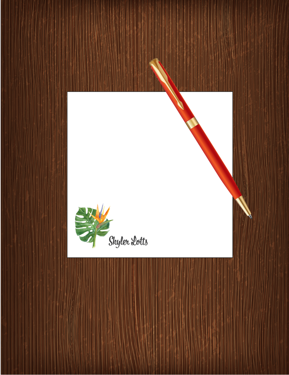 Skyler Lotts tropical - Personalized Memo Cube