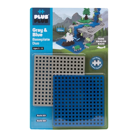 Plus-Plus Baseplate Duo Blue & Gray