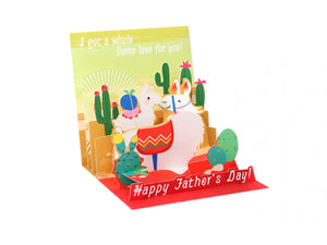 Papa Llama Pop-up Greeting Card