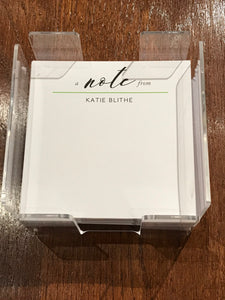 Personalized Memo Cubes - A Note from Katie Blithe