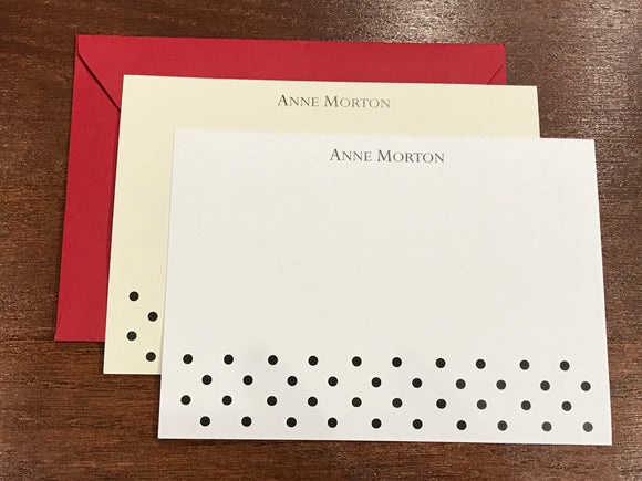 Personalized Notecards - Anne Morton Polka Dots