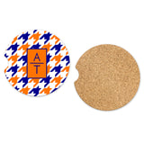 Custom Houndstooth Pattern Sandstone Car Coasters ~ a WaterMark Exclusive!
