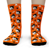 Cat Socks personalized with your cat's face - Child Crew Socks