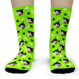 Cat Socks personalized with your cat's face - Child Crew Socks