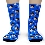 Cat Socks personalized with your cat's face - Child Crew Socks