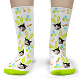 Easter Pet Socks Personalized with Your Pet's Face - Toddler Ankle