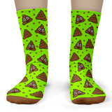 Poop Emoji Socks - Child Crew Size 11-4