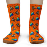 Rainbow Poop Emoji Socks - Adult Crew Unisex