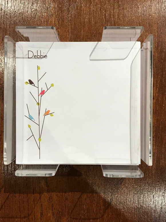 Personalized Memo Cubes - Debbie Birds