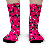 Dog Socks 2D Fuchsia