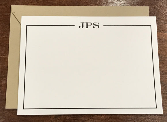 Personalized Notecards - JPS Monogram