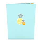 Pineapple Lovepop Pop-up Greeting Card - stamps included