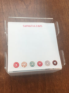 Personalized Memo Cubes - Samantha Davis Donuts