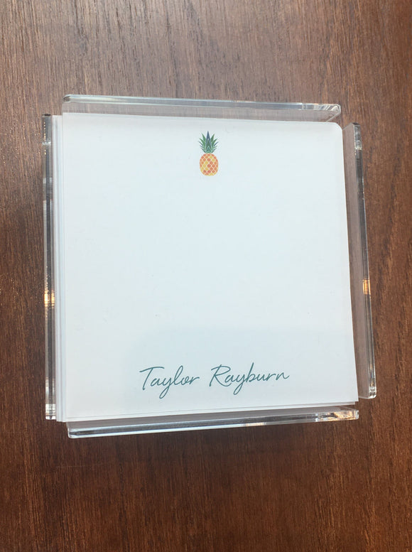 Personalized Memo Cubes - Taylor Rayburn Pineapple